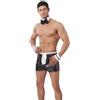AMORABLE Costume da gigolò da uomo con boxer, colletto, papillon e polsini 4