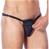 BONDAGE PLAY Perizoma da uomo in pelle con cerniera