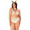 Costume da coniglietta con reggiseno, slip, cerchietto e choker NEO-GOLDES