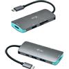 Mini docking station USB-C con HDMI 4K, lettore di schede SD e ricarica Power De