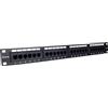 PHASAK Patch panel a 24 porte per armadio rack 19" 1U CAT6 UTP DUAL PU-2420
