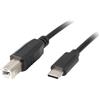 Cavo per stampante da USB-C a USB-B 2.0 con ferrite 3 M CA-USBA-14CC-0030-BK