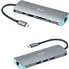 Mini docking station USB-C con HDMI 4K, rete Gigabit e ricarica Power Delivery C