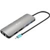 Mini docking station USB-C per 2 monitor con rete e ricarica Power Delivery C31N