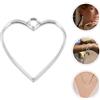 Heart Frame Hollow Pendants Silver Alloy for DIY Jewelry Making Charms