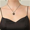 Stainless Steel Locket Necklace Pendant Silver Round Shape Durable Photo Frame