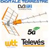 TELEVES ANTENNA DIGITALE TERRESTRE TELEVES UHF V ZENIT C 5g 21-48 FILTRO LTE 149221 NEW