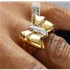 anello fiocco con brillanti in oro 18 kt