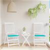 vidaXL Cuscini per Sedia da Giardino 2 pz Turchese 50x50x3 cm Tessuto