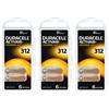 Duracell 18x DURACELL 312 PR41 DA312 Batterie Zinco Aria Monouso Batterie Nuove