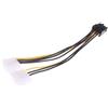 Eurowagens 2x Molex Cavo Alimentazione PCIe 4 Pin A 8 Pin GPU Adattatore 18AWG 18cm