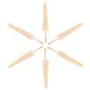 Wooden Mini Parasol Frame 6Pcs Reusable DIY Craft Umbrella Skeleton Beige