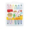 KEYROAD Duo-Colour - Set di 6 penne gel a doppia punta, colori assortiti
