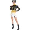 FIESTAS GUIRCA | Costume Pop Star Silver Lite - Giacca e Gonna - Costumi da Star del Cinema e Cultura Asiatica per Carnevale e Feste in Maschera - Ideale per Donna Adulta e Adolescenti