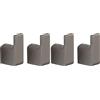 Gedy PIRENEI Appendiabiti Asciugamano Bagno 2 Pezzi, Ottone, Gun Metallo, 2 x 3,3 x 5,3, Trattamento PVD (Confezione da 2)