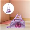 Adjustable Violet Dance Duffel Tote for Kids Ballet Shoe Storage Organizer