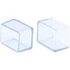 Flyshop 12 tappi per gambe per sedie in PVC antigraffio rettangolari per se