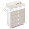 Cam Bagnetto fasciatoio 4 cassetti (93x47x100,5cm) ASIA Tortora e Bianco 971006 C27