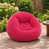 Divano Gonfiabile Pieghevole Leggero Floccato PVC Poltrona da Esterno Rosso