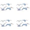 Blue Wooden Seagull Wall Art Coastal Nautical Decor Mediterranean Style