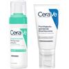 CeraVe Set crema idratante + schiuma detergente | Kit per la cura in due pezzi, tecnologia glicolisina, 3 ceramidi essenziali, acido ialuronico, niacinamide, opacizzante.