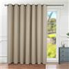 BGment Tenda per porta scorrevole beige lunga 300 cm, ampia tenda oscurante divisoria per camera da letto privacy Themral isolata occhielli separatore drappo, 1 pannello, 100 x 120 cm