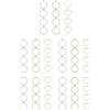 60Pcs Hollow Frame Jewelry Bezels Stainless Steel Resin Pendant Blanks