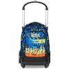 Seven Trolley Scuola Sganciabile Tyre, Blu, Zaino Con Carrello Sganciabile Da 40 L, Maxi Ruote e Crossover System, Maneggevole e Resistente, Scuola Elementare e Media, Zaino Bambina