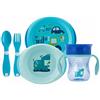 Chicco Set Pappa 12M+, Contiene 1 Tazza, Set di 2 Piatti e Posate, Forchetta e C