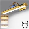 Yinglap Luce LED specchio bagno senza fili 4000mAh applique ricaricabile