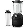 Philips Frullatore elettrico 3000, ProBlend, con borraccia, 600W, 2L, Nero