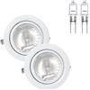 oniroview Set di 2 faretti con lampada alogena da incasso per mobili bianco