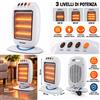 Kooper Stufa Elettrica Alogena Quarzo 3 Elementi Di Potenza Oscillante 1200W