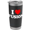 I Heart Fusion I Love Fusion - Ventola per reattori nucleari Bicchiere termico in acciaio inox doppia parete