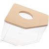 Transparent Acrylic Hamster Sand Bath Box Small Pet Bathroom Durable Wood Frame