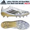 adidas F50 Elite AG Cloud White Core Black Gold Metallic JR2119 Taglia Uomo