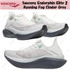 Saucony Endorphin Elite 2 Running Fog Cinder Grey taglia da uomo