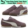 PUMA Scarpe da città Puma Roma scamosciate viola bianco 398635-11 taglia uomo