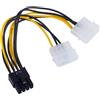 AKYGA AK-CA-29 - Cavo adattatore Molex a PCI-E 8 pin femmina, 15 cm