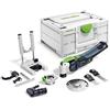 Festool Utensile multifunzione a batteria VECTURO OSC 18 E-Basic-Set | Set base con dispositivo di aspirazione, ausilio di avviamento, arresto di profondità, 3 lame per sega, senza batteria
