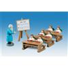 KDE-Kunstgewerbliche Drechslerei Ellmann Figura IN Legno Peter Con Engelschule Corona Altezza 6cm Nuovo Angelo Gottesbote