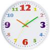 Home Wall Clock with Glass Iron Frame Silent Round Wall Clock
