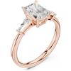 Senza marchio Anello da uomo con smeraldo 1,9 ct diamante naturale oro 14 carati over elega...