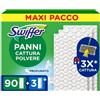 Swiffer Dry Panni Catturapolvere Confezione da 90 Ricariche superfici + 3 wet