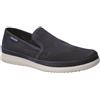 Mephisto Tiago Scarpe Mocassini Uomo In Nabuk Blu Suola Piana