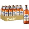 Mekalero Birrificio Angelo Poretti Birra 4 Luppoli, Cassa con 15 Bottiglie di Birra da 66cl, Birra Premium Lager Non Filtrata, Gusto Equilibrato, Gradazione Alcolica 5.0% Vol
