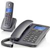 Motorola Telefono fisso + Cordless Dect Motorola C4201 Combo Casa Ufficio Nero Nuovo