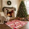 JURLEA Tappeto Natale Salotto Calze Festive da Camera, 80x120cm Lavabile in