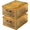 Lavatelli Set 2 Scatole Armadio Portaoggetti con Coperchio - Organizer Cambio Stagione