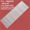 KIT 12 BARRE STRIP 6 LED 6V TV HISENSE JS-D-JP65EK-062EC E65EK-P1000/600-2BN